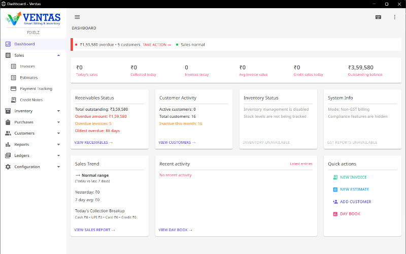 PIXELZ enterprise application screenshot